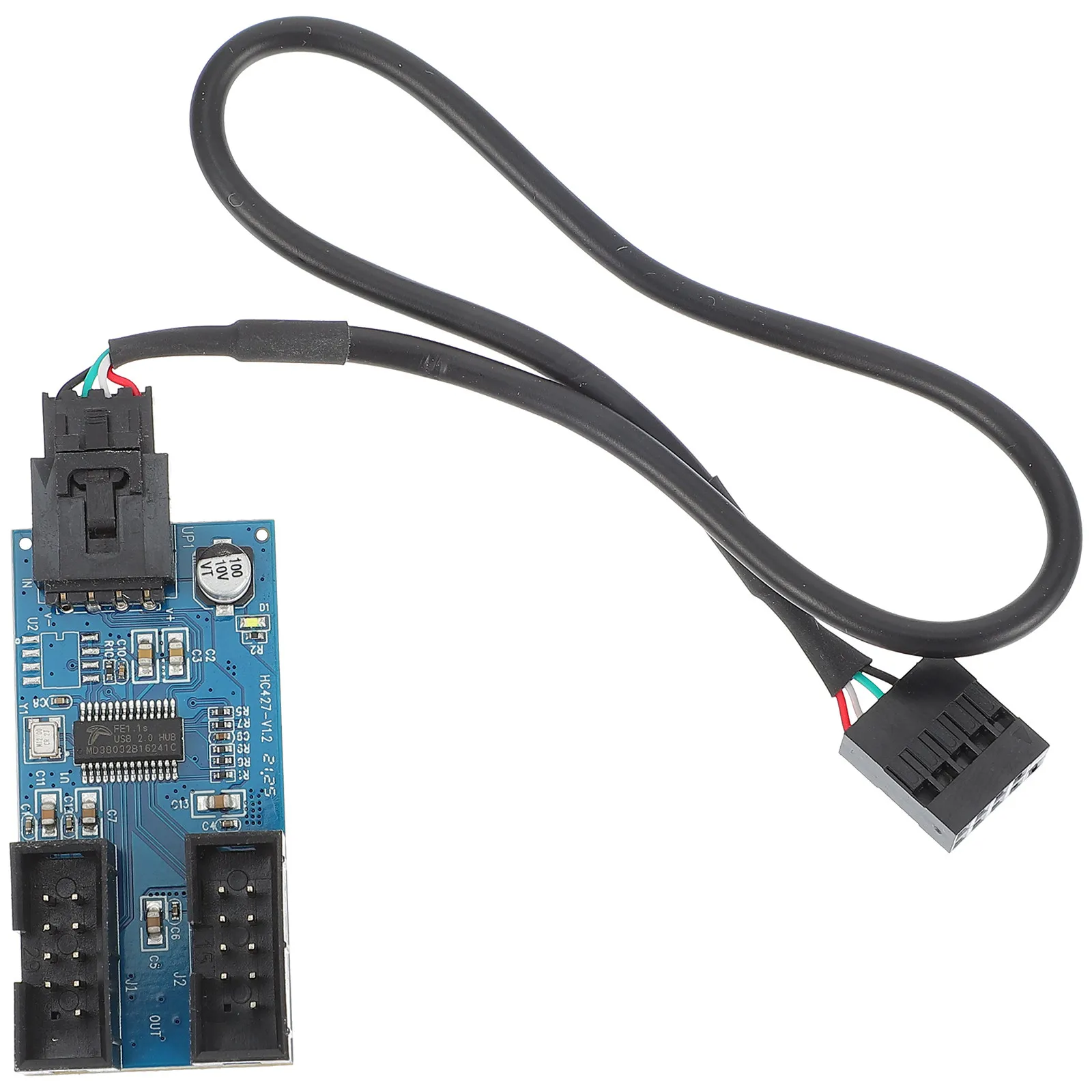 

USB 2.0 9-Pin Header Splitter Converter Hub Dual Output Extension Adapter High-Performance Pcb Rigid Construction Simple