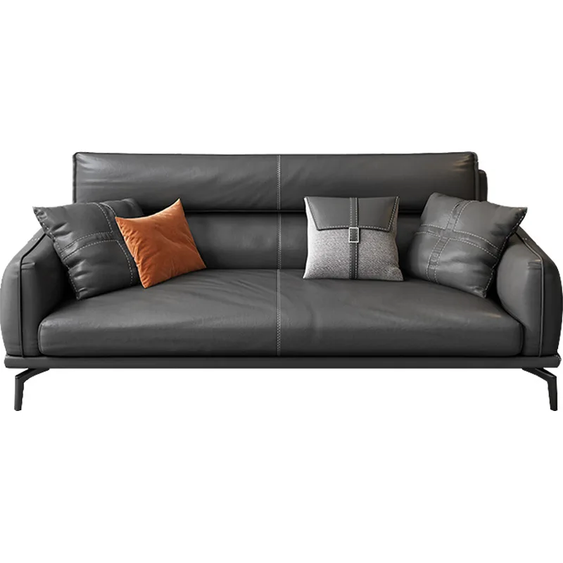 

Italian leather sofa office meeting guests business reception simple and modern