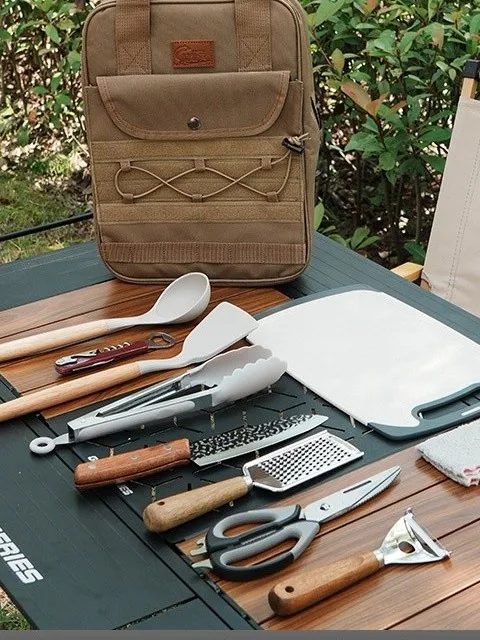 outdoor-cooking-utensil-set-ten-piece-portable-dining-kit-multifunctional-wilderness-camping-picnic-bbq-supplies-from-china