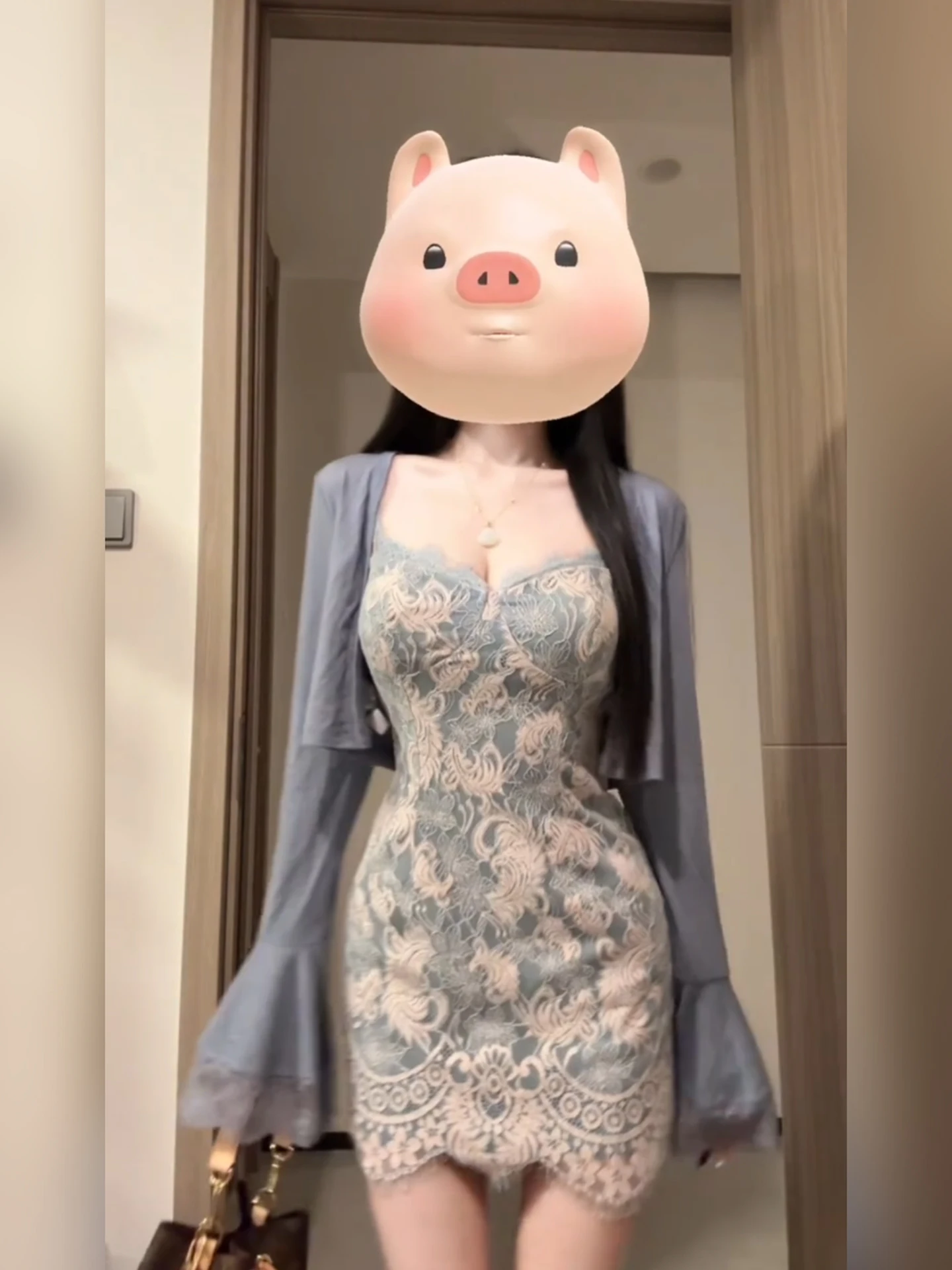 

Комплект XZY: облегающий кружевной укороченный топ и юбка, женский модный осенний комплект 2025 года, элегантный кардиган с расклешенными рукавами, короткий наряд