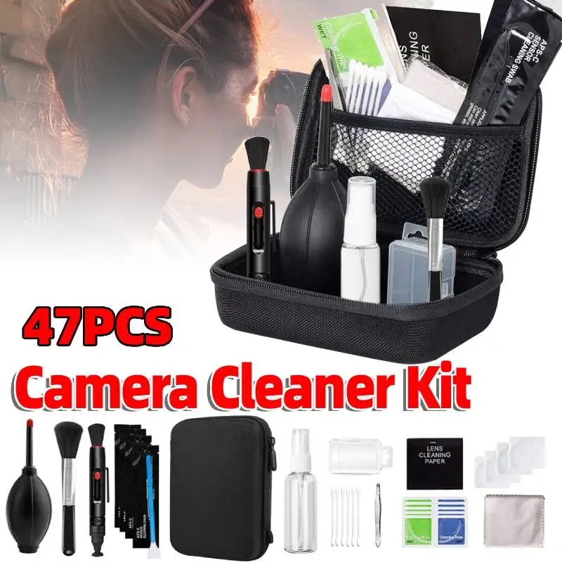 

Набор для чистки камер из 47 предметов: ручка-щетка для линз, набор для чистки цифровых зеркальных камер и сенсоров с кисточкой