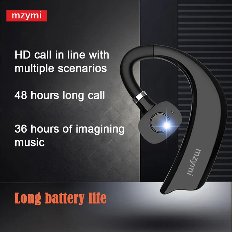 mzymi X23 Wireless Earbuds Bluetooth EarHook HIFI Stereo Sound Earphones Sport Noise Cancelling Game Headset With Mic For XIAOMI