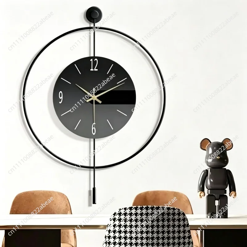 Living Room Fashionable Clock  Creative Light Luxury Decoration Iron Art Simple Modern Art High-End Silent Wall Clock