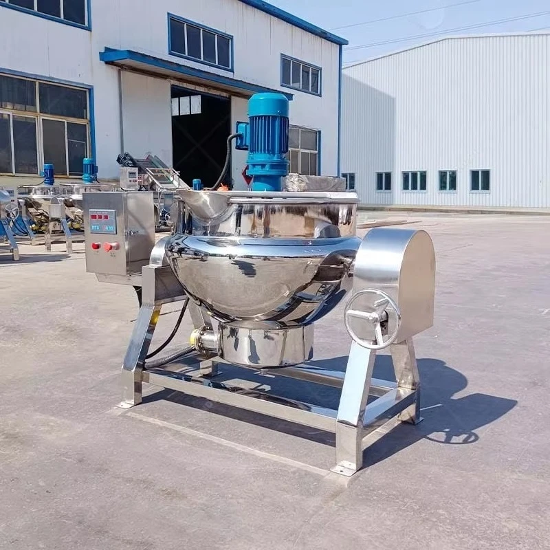 Cooling Jacket Syrup Mix Stirring Cook Pot Electric Vacuum Sugar Boiling Machine for Jam