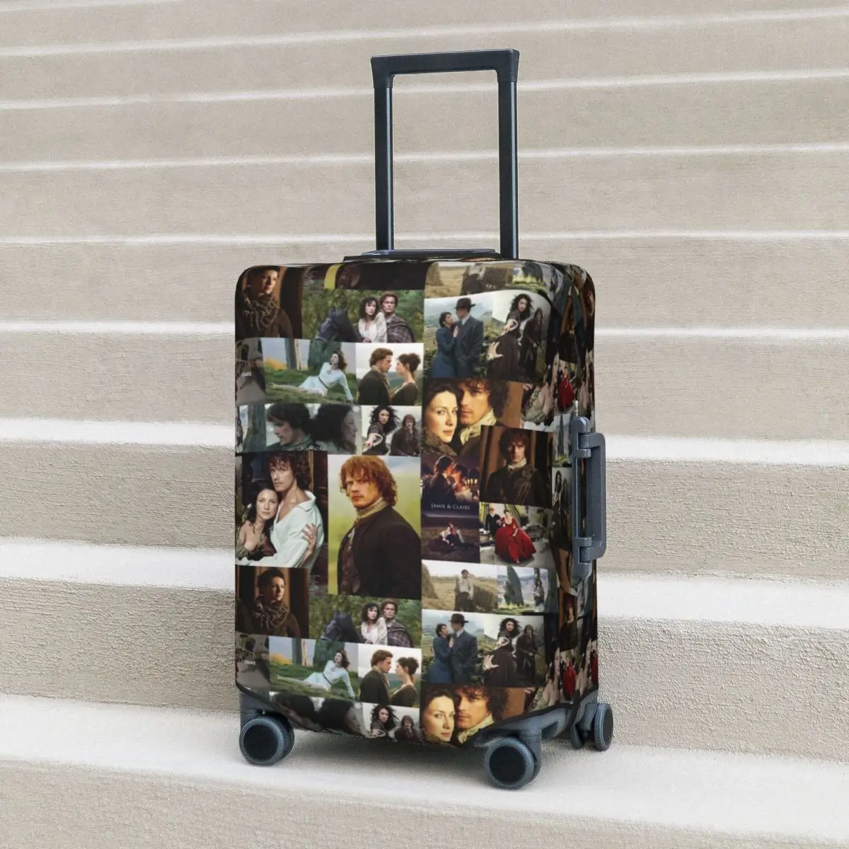 

Outlander Cast Suitcase Cover Gift Tv Show Collage Holiday Travel Useful Luggage Accesories Protector