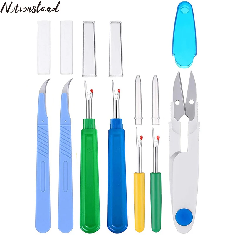 

7pcs Seam Ripper for Sewing and Thread Remover Kit 2 Seam Rippers 2 Big&2 Small Sewing Stitch Thread Unpicker U-Shape Scissors