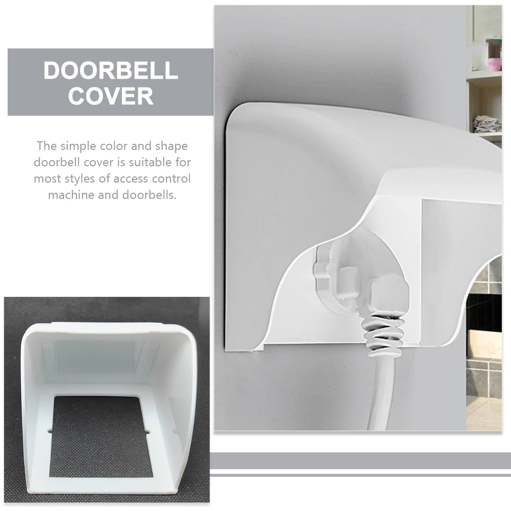 

2Pcs Rainproof Doorbell Cover Outdoor Plastic Waterproof Cover for Doorbell and Attendance Machine Uv Resistant Easy Install