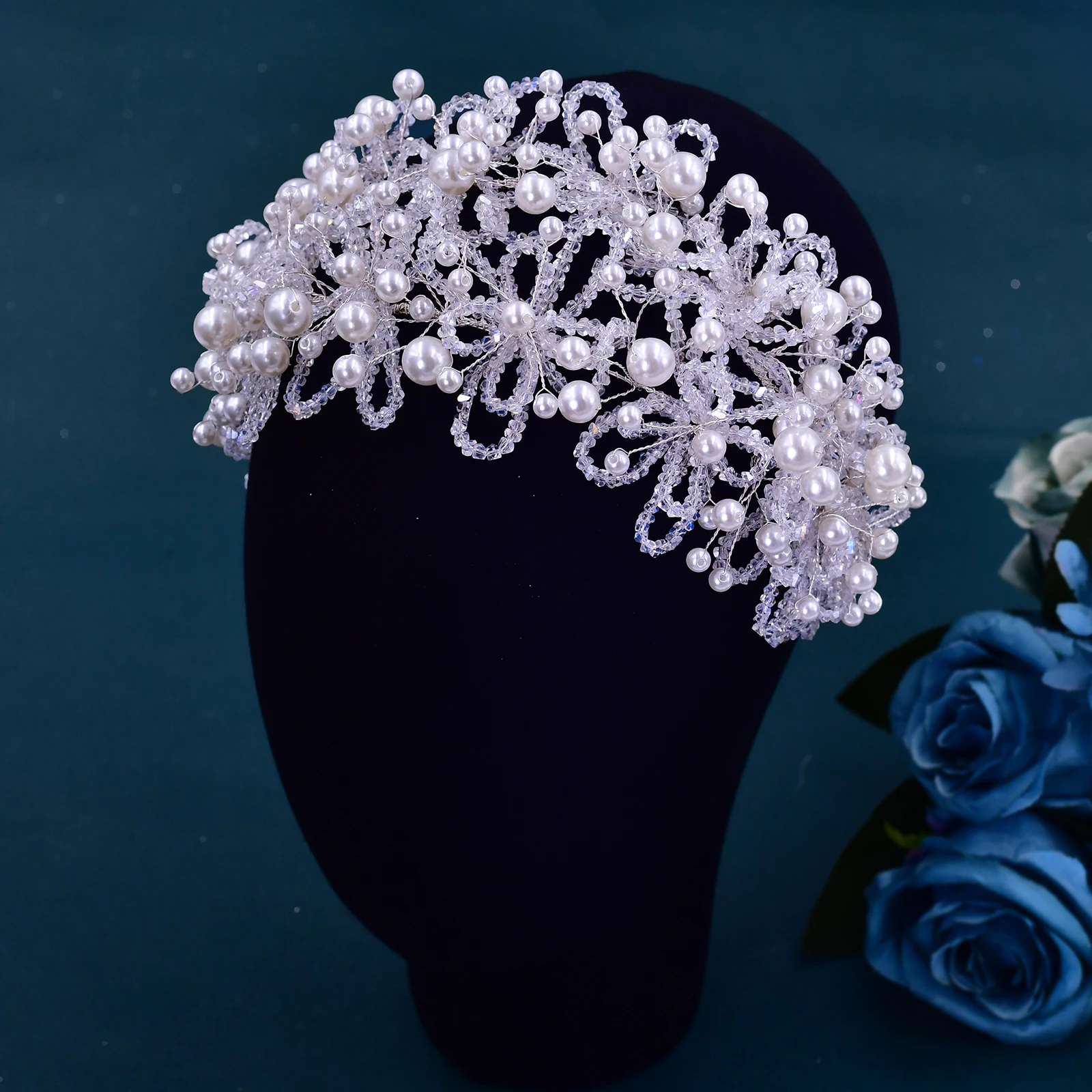 HP485 Wedding Hair Accessories Glamorous Pageant Headwear Sparkling Crowns Tiara Wedding Headdresses Bride's Accessories