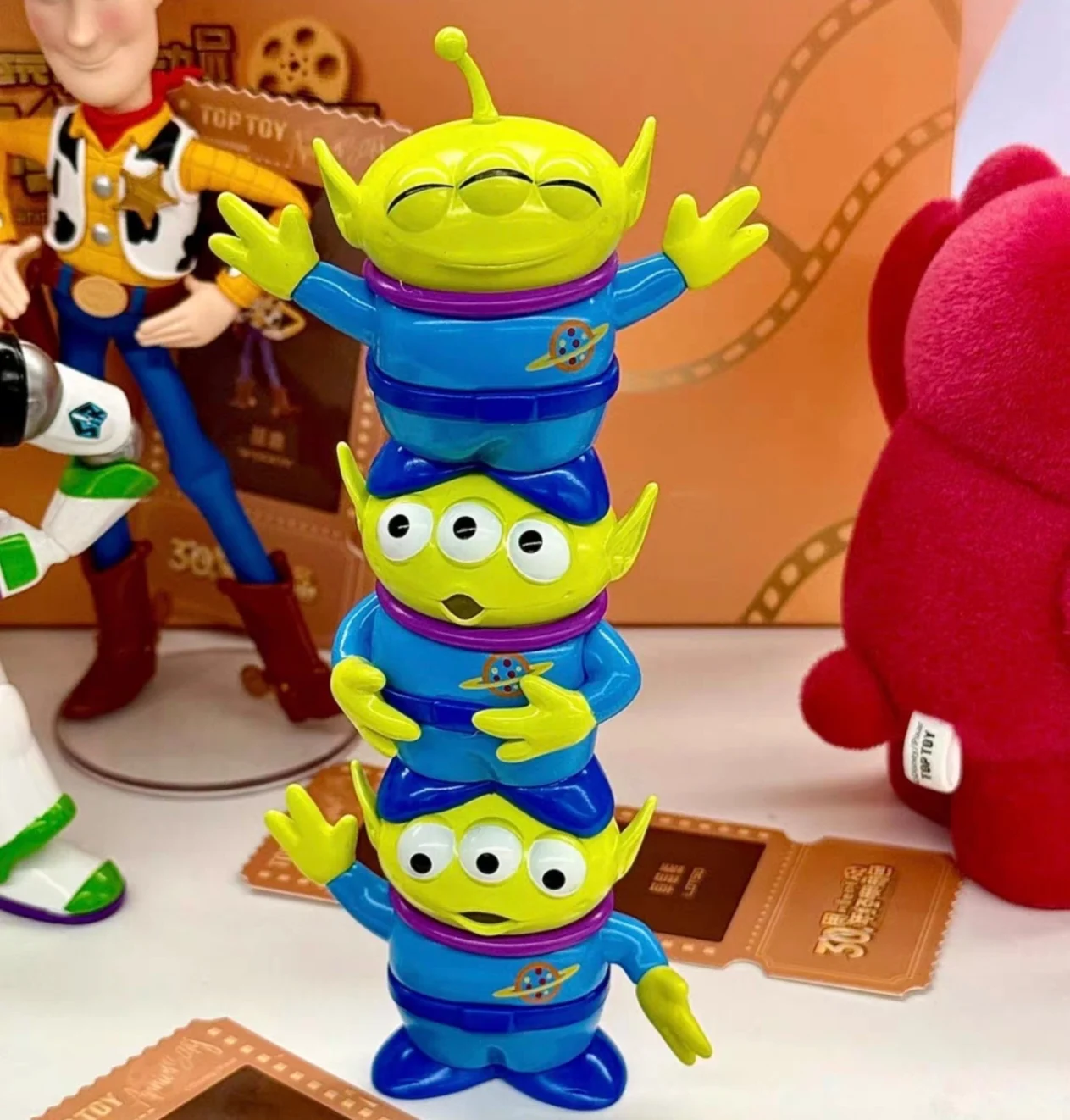 Scatola cieca originale Toy Story per il 30° anniversario Woody Buzz Lightyear Scatola misteriosa Ornamenti Scatola a sorpresa Regalo di compleanno Kawaii