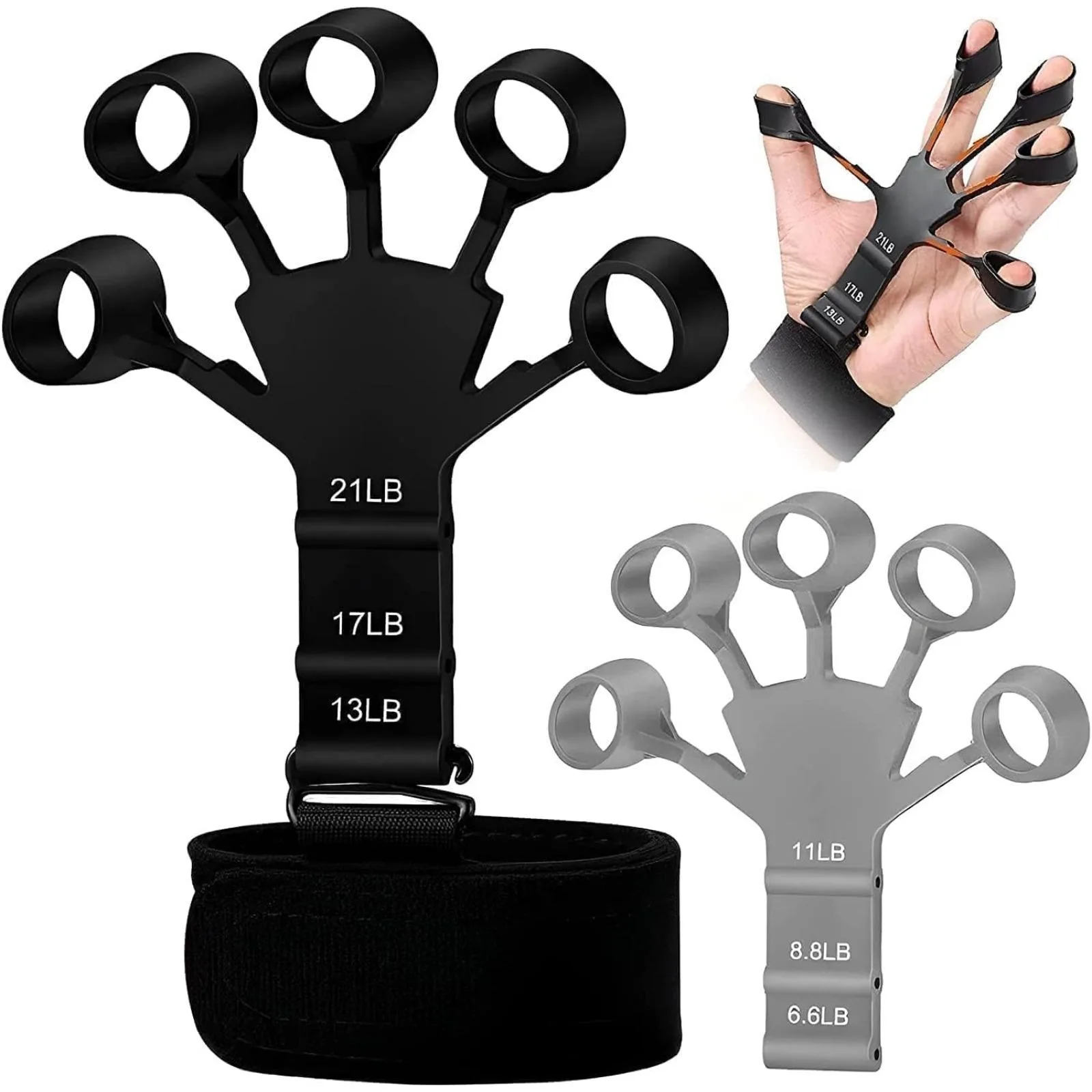 Grip Strength Trainer esercitatori per avambraccio per esercitatore per dita e rinforzo per le mani