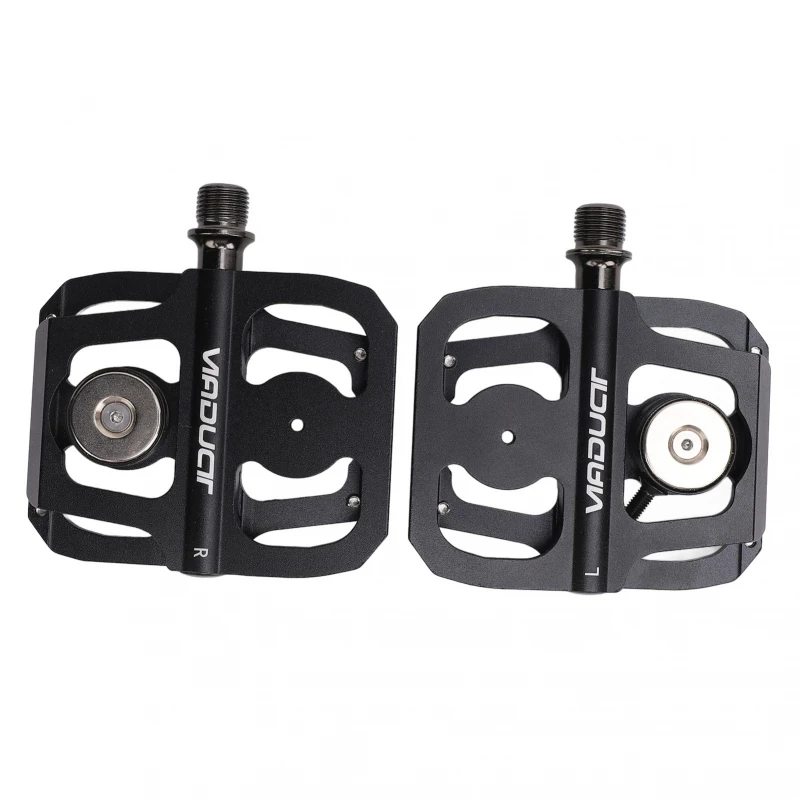 AliExpress Qiilu 2PCS Bike Pedals Aluminum Alloy Steel Shaft DU Sealed Bearing Anti Slip Durable Flat Platform Pedals for Road Mountain Bikes