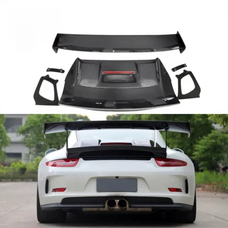 For 911.1 911.2 991 Upgraded Dry Carbon Fiber Tail GT2RS Style Rear Spoiler Trunk Wing Elevated Tail Body Kit