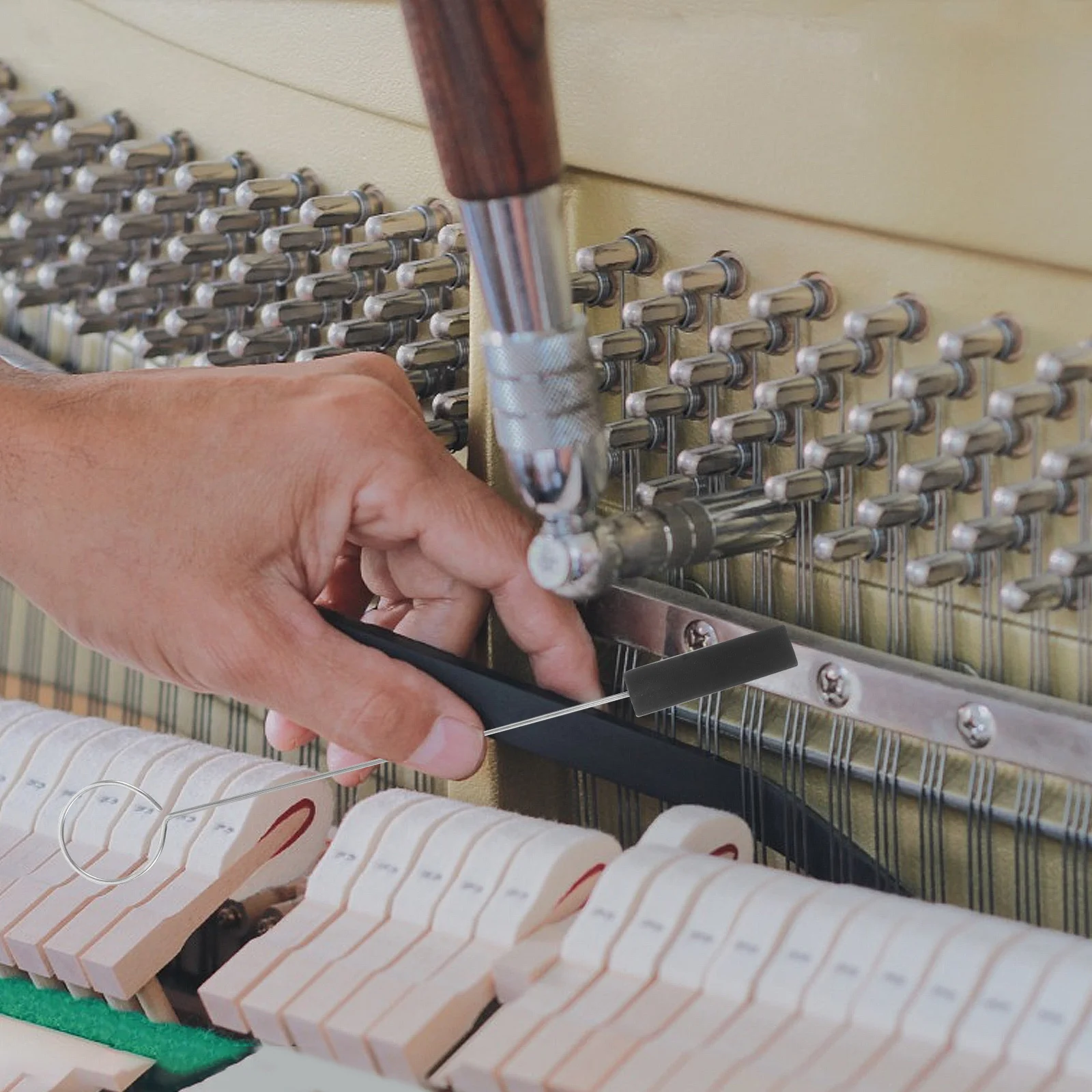 

Piano Tuning Tool Steel Portable Precision Black Mute Clip Bass Rubber Fork For Musicians Piano Repair Equipment Kit Instrument