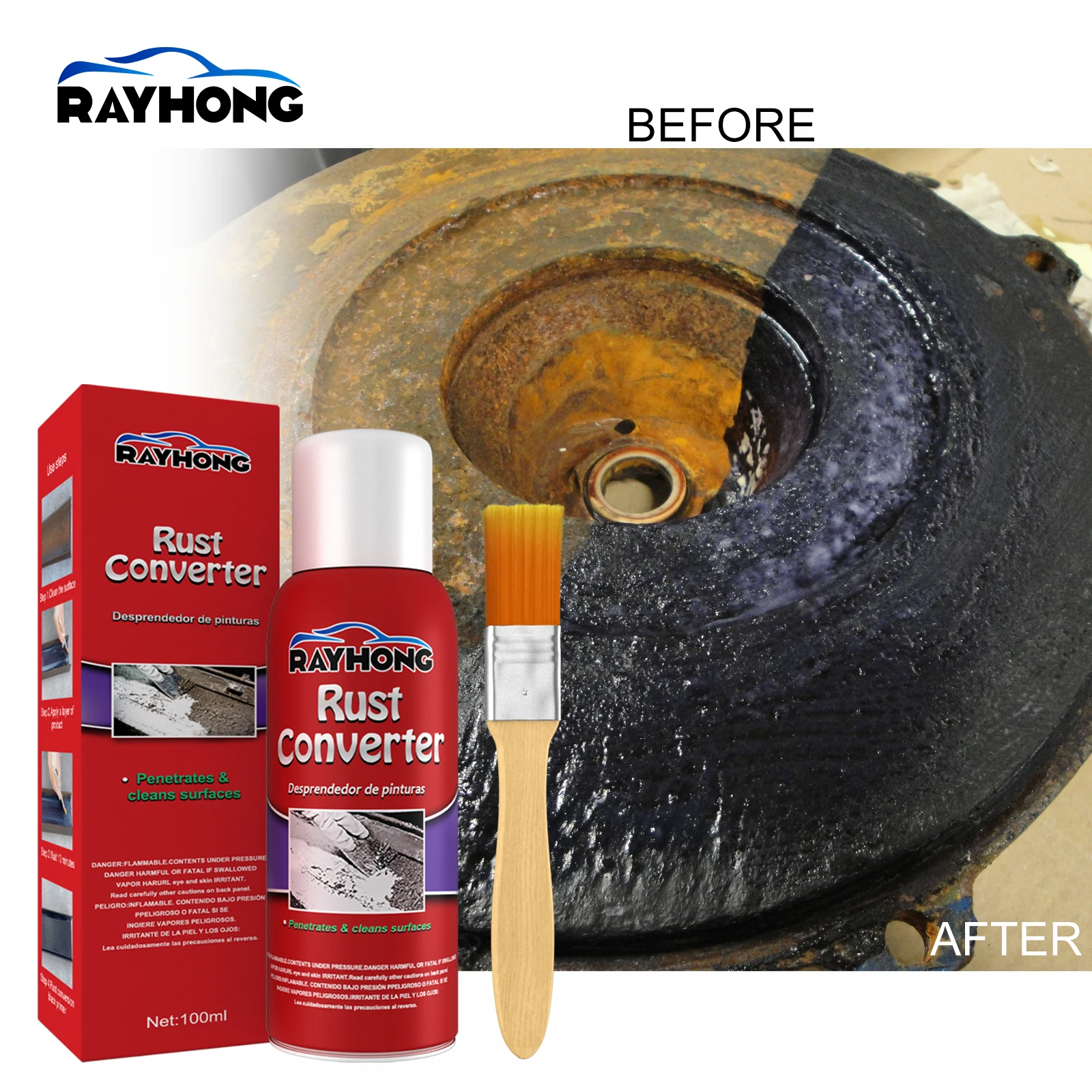 Auto Body Rust Resistant Primer Rust Free Car Paint Multi-functional Protect Oxidation Protective Agent Rust Conversion Primer