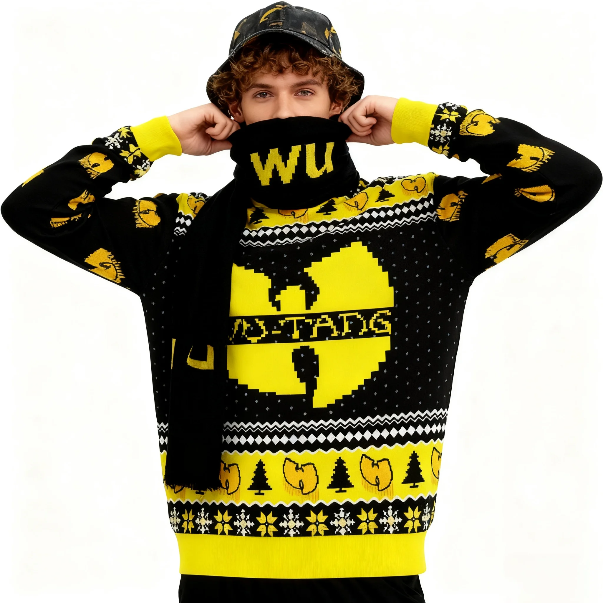 المتشددين الهيب هوب العصرية عيد الميلاد سترة قبيحة للرجال الشتاء سترة جولة الرقبة 3D الطباعة مريحة رقيقة باردة مريحة