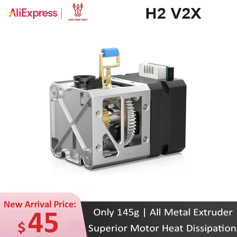 

BIQU H2 V2X Extruder CNC Precision Dual Gear Extrusion Better Heat Dissipation for Orbiter V2.0 Voron StealthBurner 3D Printer