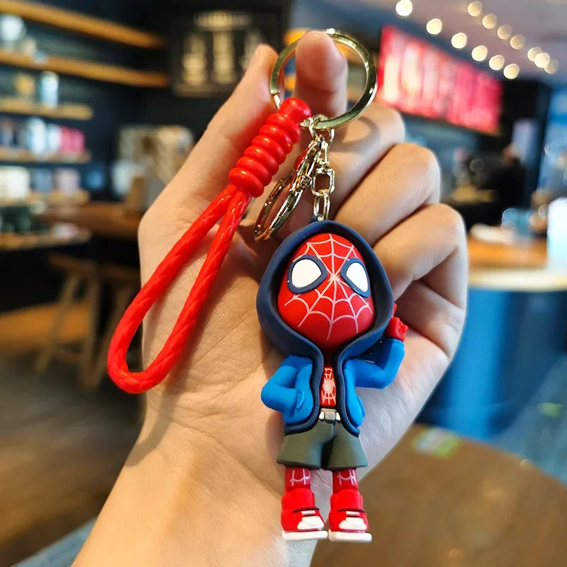 Marvel Spider Man Cute Doll Pendant Action Figures Spider Man Avengers Backpack Keychain Bag Keyring Pendant Birthday Gifts