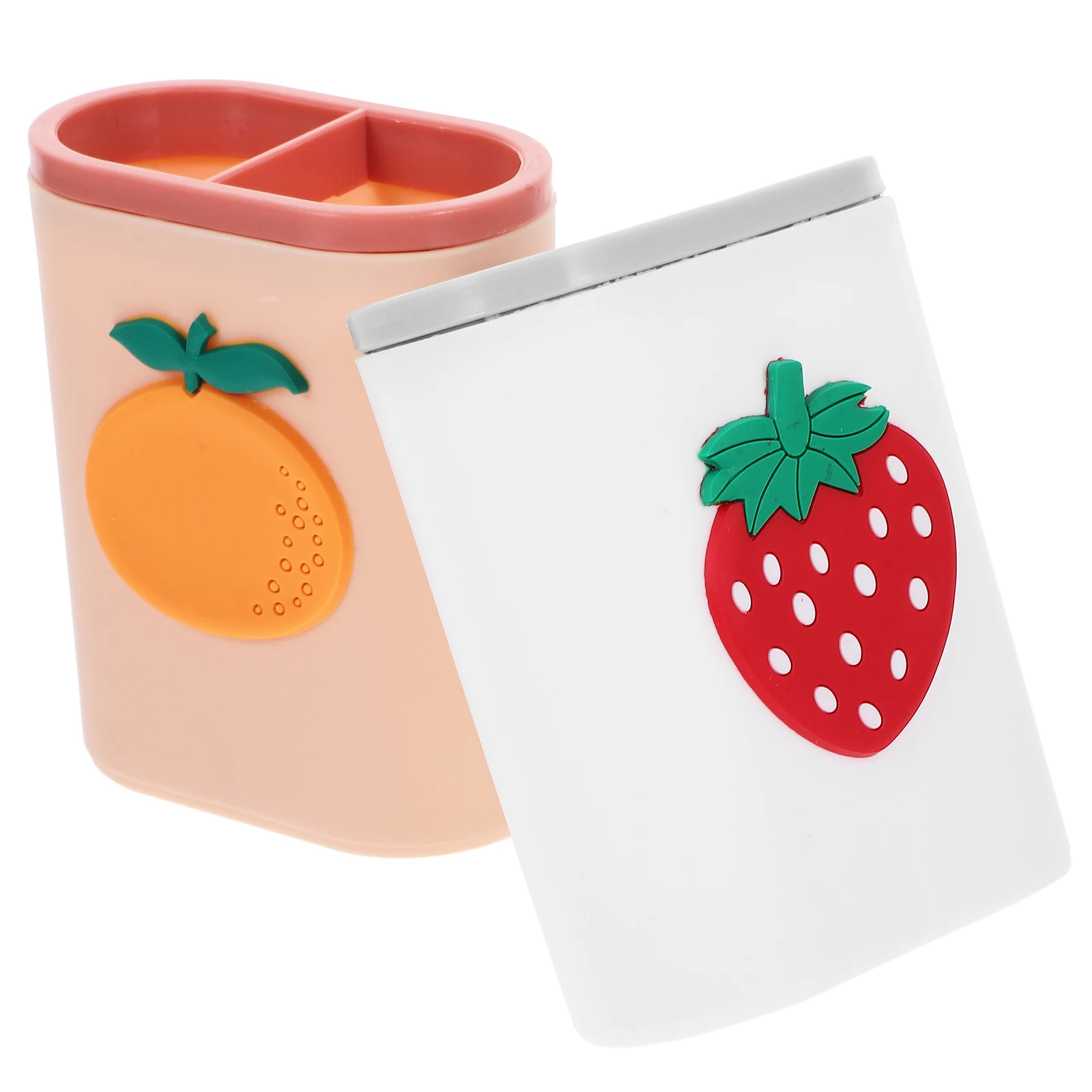 

2 Pcs Cute Office Supplies Cartoon Pen Holder Storage Box Accessories Student Organizer Pencil