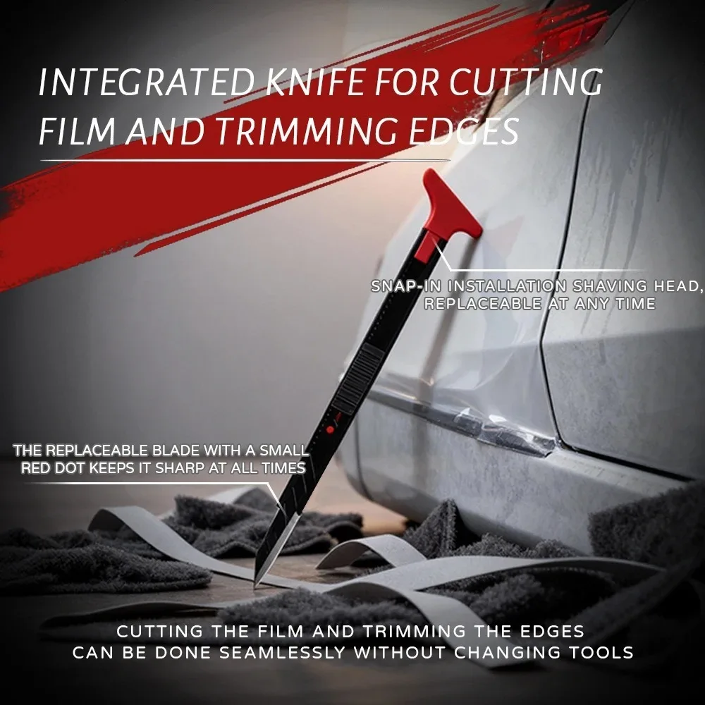 ALIWRAP Vinyl Cutter Knife with Tucker 2-In-1 Car Wrap Carbon Film Cutting Knife Edge Stick Squeegees for Window Tinting Tool