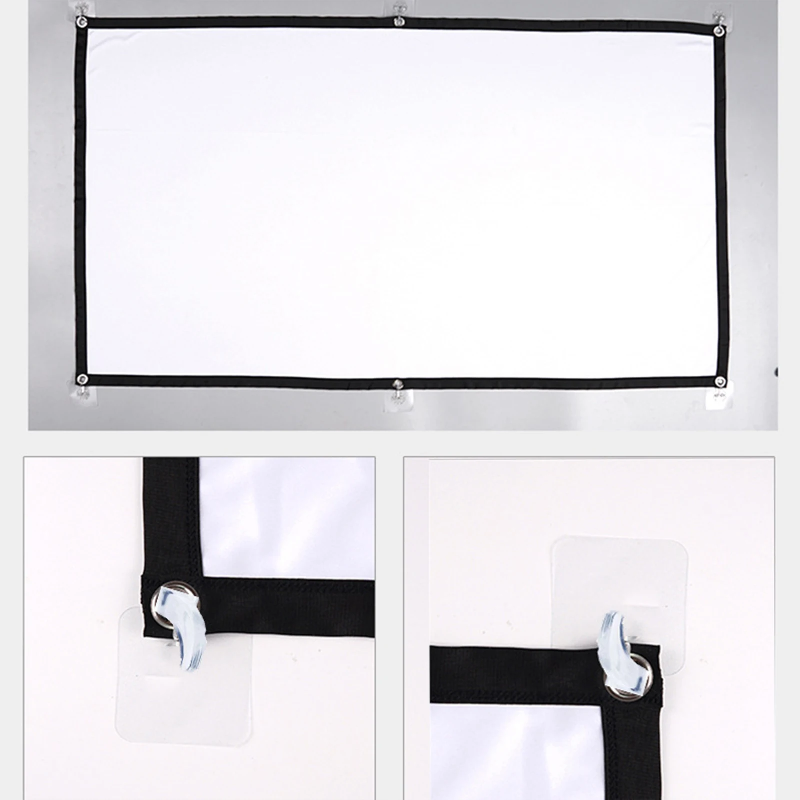 

Projector Screen Cloth Thin Collapsible Projector Screen Polyester Outdoor Indoor Wall Mounted Projection Screen Indoor Outdoor