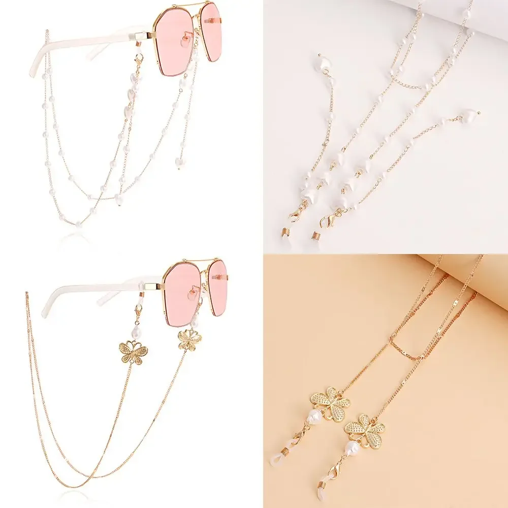 Slip Comfortable Sunglasses Face Mask Lanyard Eyeglass Mask Strap Glasses Chains Antiskid Losing Chain Pearl Eyeglass Chain