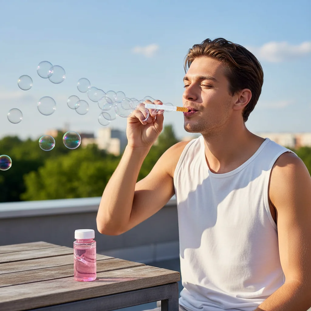 

Alloy Cigarette Shape Bubble Toy Portable Novelty Bubble Blower Realistic Simulation Creative Party Bubble Making Toy for Adult