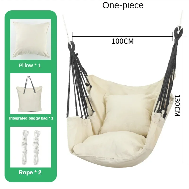 Silla colgante con almohada, columpio para acampar en interiores, silla de ocio para adultos, dormitorio de estudiantes universitarios, hamaca con almohada