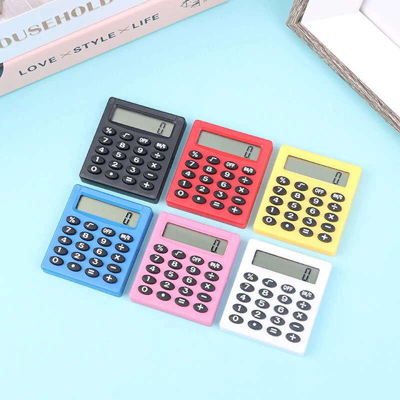 Cartoon Pocket Mini Calculator Handheld Pocket Type Coin Batteries Calculator Carry Extras Calculadoras School Office Calculator