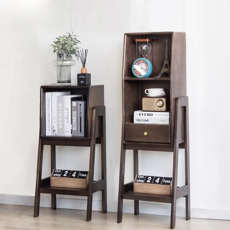 

Solid wood bedside shelves Floor-to-ceiling bedroom Kitchen room locker Storage rack Multi-layer storage rack Living room bedsid