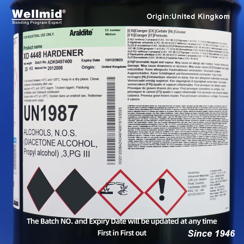 ARALDITE XD4447 Epoxidharz mit XD4448 Härter 2-Komponenten Lösungsmittelhaltiger Klebstoff Thermohärtend zum Verkleben von Metallen Glas PTFE – Detail 3