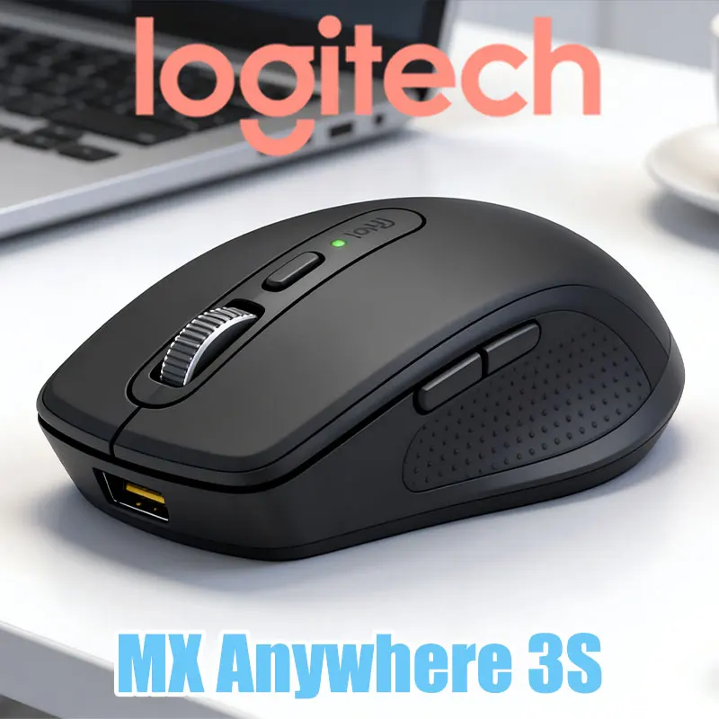 

Беспроводная эргономичная мышь Logitech MX Anywhere 3S для ноутбуков и ПК: игровая и офисная, двойной режим, точная и плавная