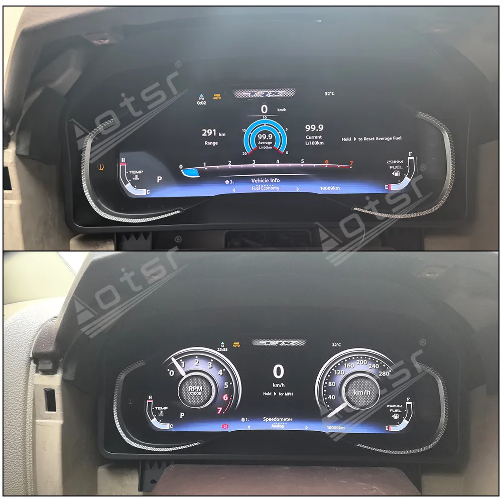 

Для Dodge Ram 12,3-дюймовый ЖК-дисплей, приборная панель 2013-2018, цифровой кластер, виртуальный кабин, автомобильный мультимедийный плеер, экран измерителя скорости