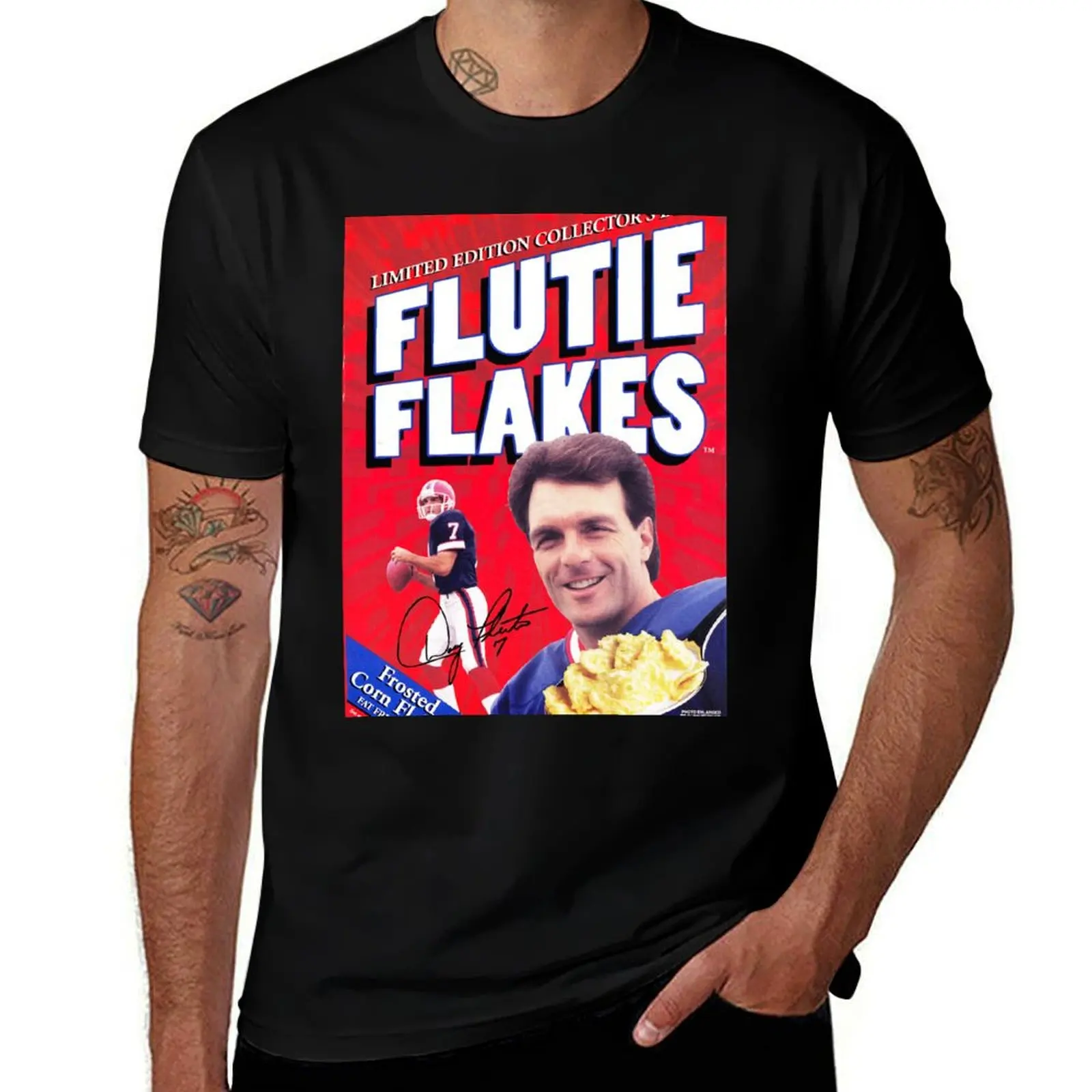 90s Flutie Flutie Flakes T-Shirt Active Wear Sports T-Shirt for Men