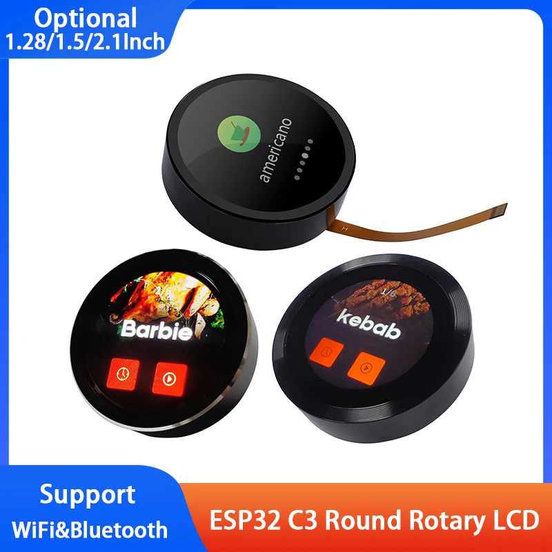 ESP32 C3 1.28/1.5 /2.1Inch Round Rotary Touch LCD Development Board Support WiFi&Bluetooth For Arduino LVGL