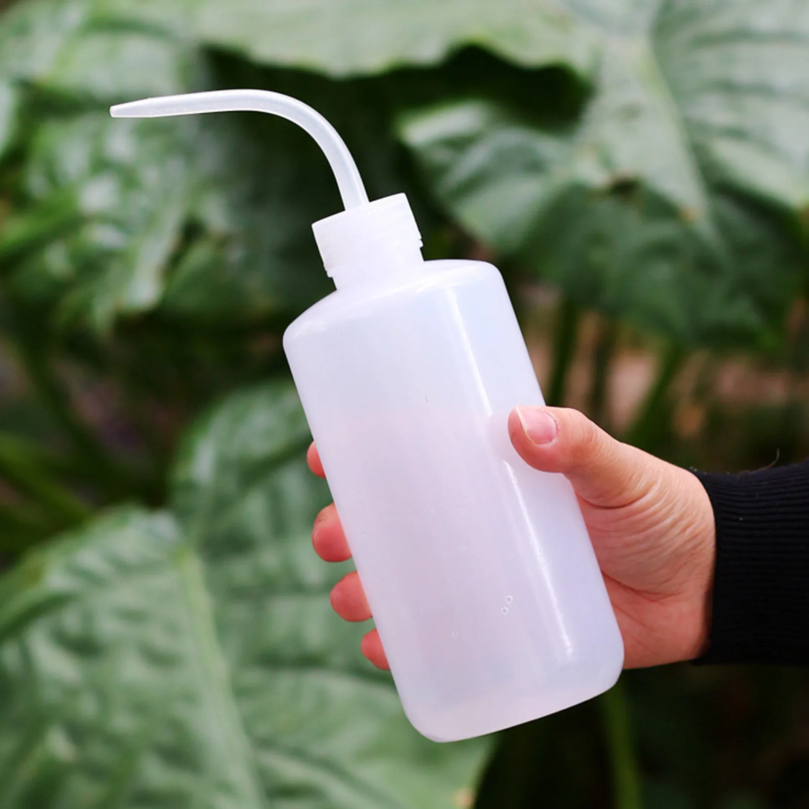 Botella de 500ml con boquilla curva para regar suculentas, botella exprimible con punta curva para regar plantas, herramienta de lavado de laboratorio, tendencia 2026