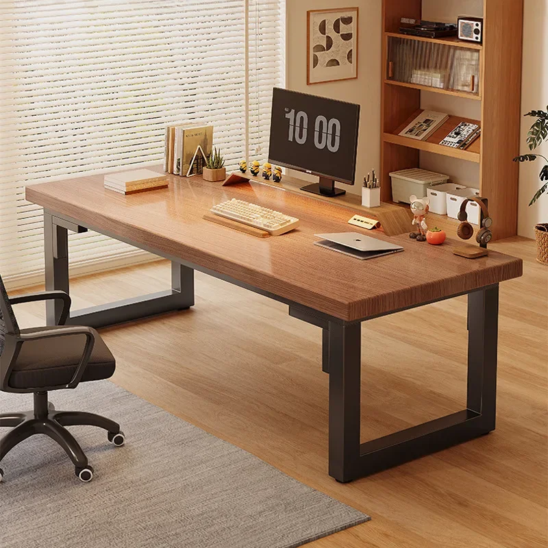 Thickened solid wood calligraphy study special dark walnut solid wood countertop practice table
