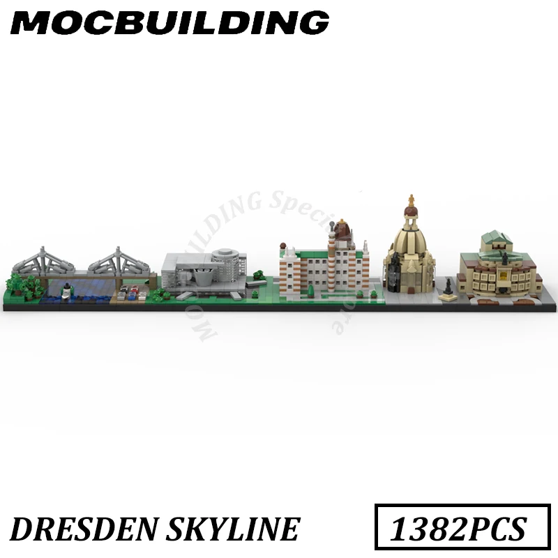 

Dresden Skyline Display Moc Building Blocks Bricks DIY Blackbird Toys Gifts Christmas Present