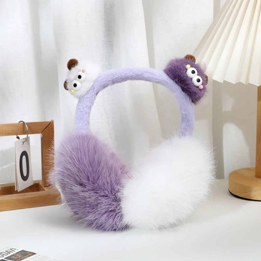 Зимние трехмерные плюшевые складные наушники, ветрозащитные модные теплые наушники с героями мультфильмов, аксессуары для защиты ушей для мальчиков и девочек