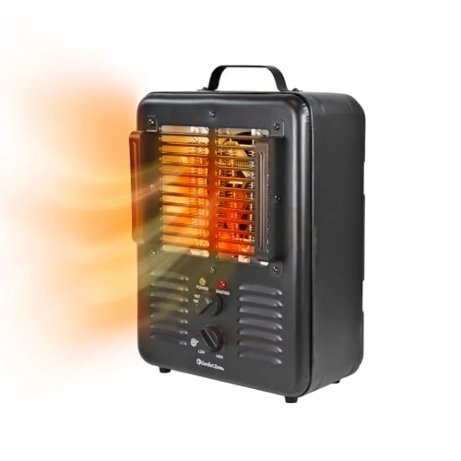 

1500W Milkhouse Style Utility Space Heater Portable Workshop and Garage Electric Heater with Adjustable Thermostat 2 Heat Setti