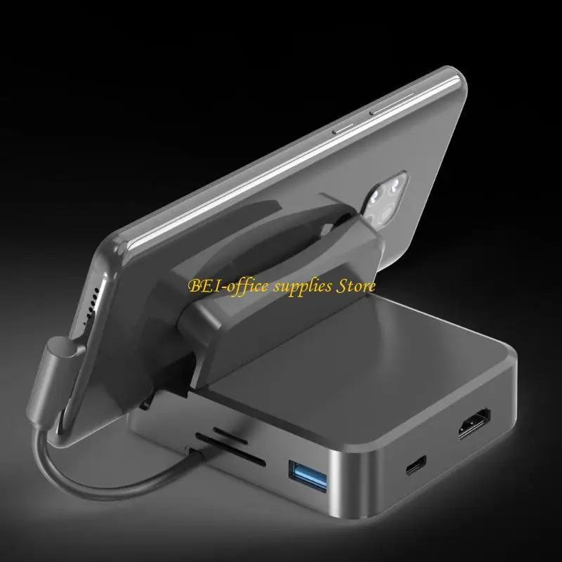 

A9LC Versatility USB C Hub USB C Expansion Dock with Phone Stand Function for Highly Speed Data Transfer &Charging Efficiency