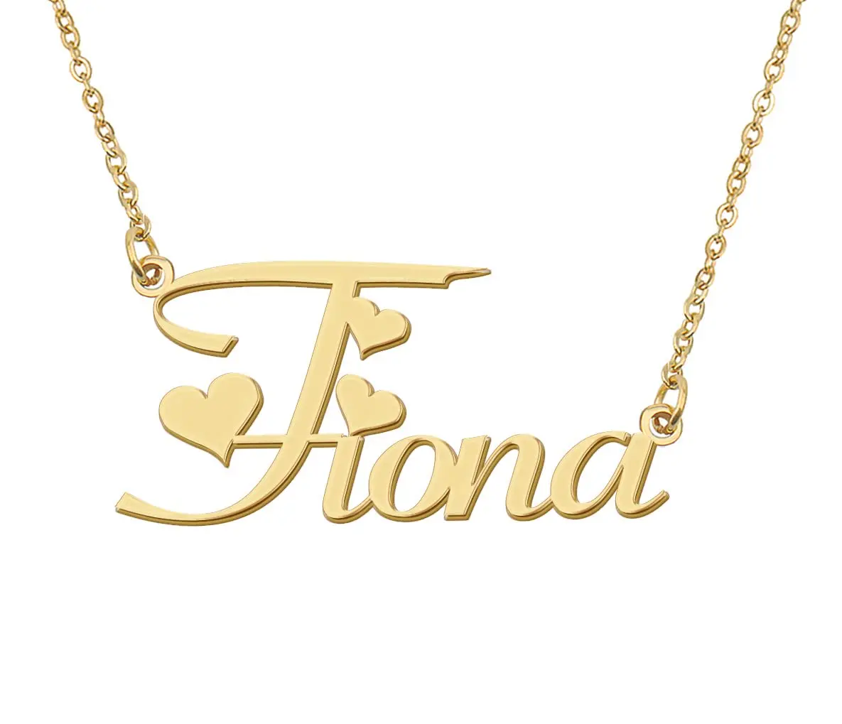 

Fiona Initial Name Necklace for Women Personalized Stainless Steel Jewelry Pendant Girls Annivesary Gift