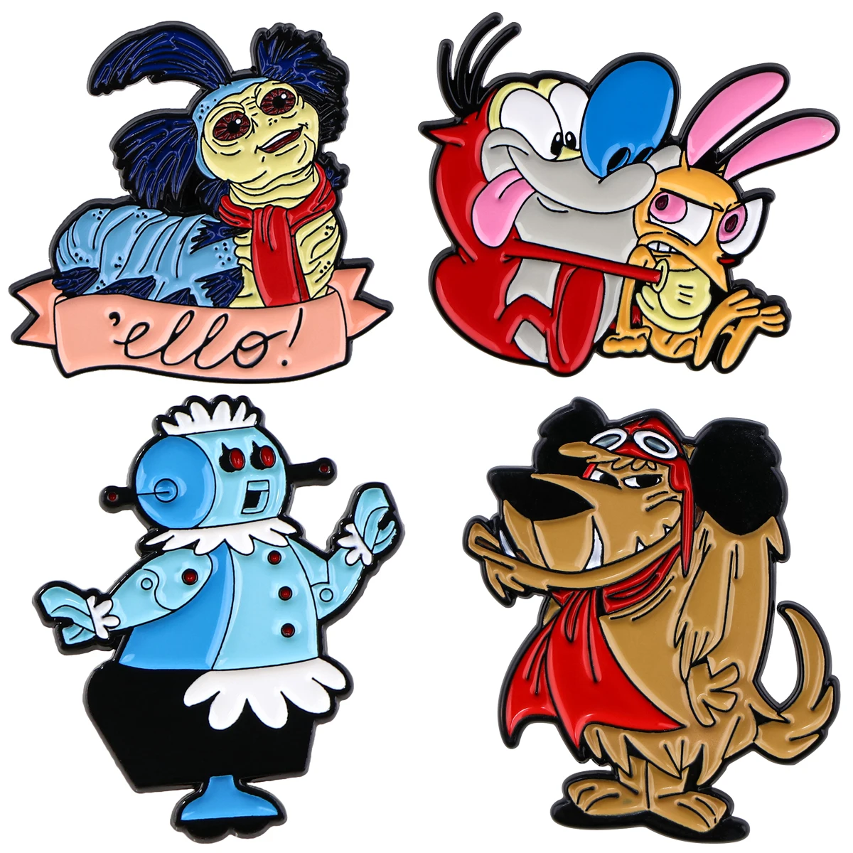 

Cute Dog Badge on Backpack Cartoon Ugly Worm Enamel Pin Lapel Pins Brooch for Clothes Cosplay Accessories New Year Gift