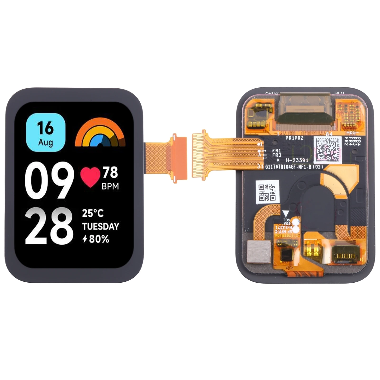 LCD-scherm voor Xiaomi Mi Band 4 / 5 / 6 / 7 / 8 / 8 Pro, inclusief de digitale laag en de volledige assemblage, voor reparatie van de polsband, horloge en als reserveonderdeel.