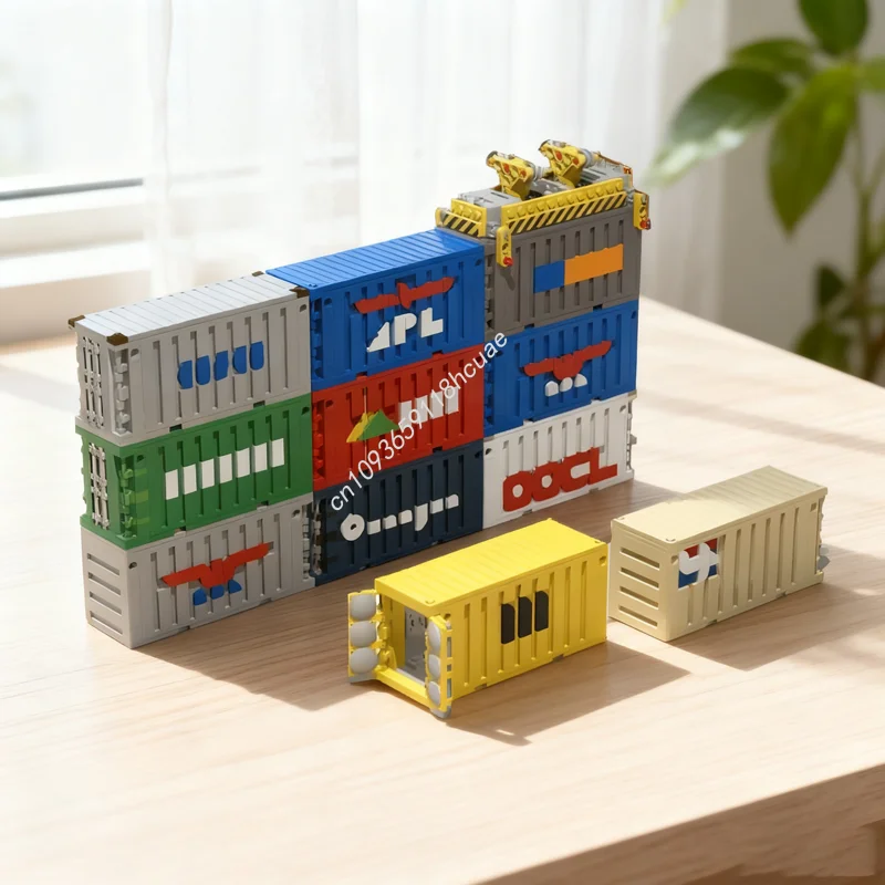 2546 قطعة MOC مجموعة حاوية الشحن قدم نموذج اللبنات هدية عيد الميلاد تجميع لتقوم بها بنفسك فكرة إبداعية لعبة الطوب عيد ميلاد #1