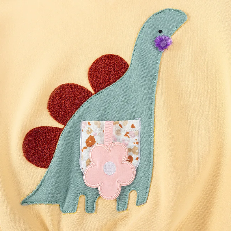 

Children's Clothing Autumn Fleece-Lined Girls' Outfit Wind Cartoon Children's Set