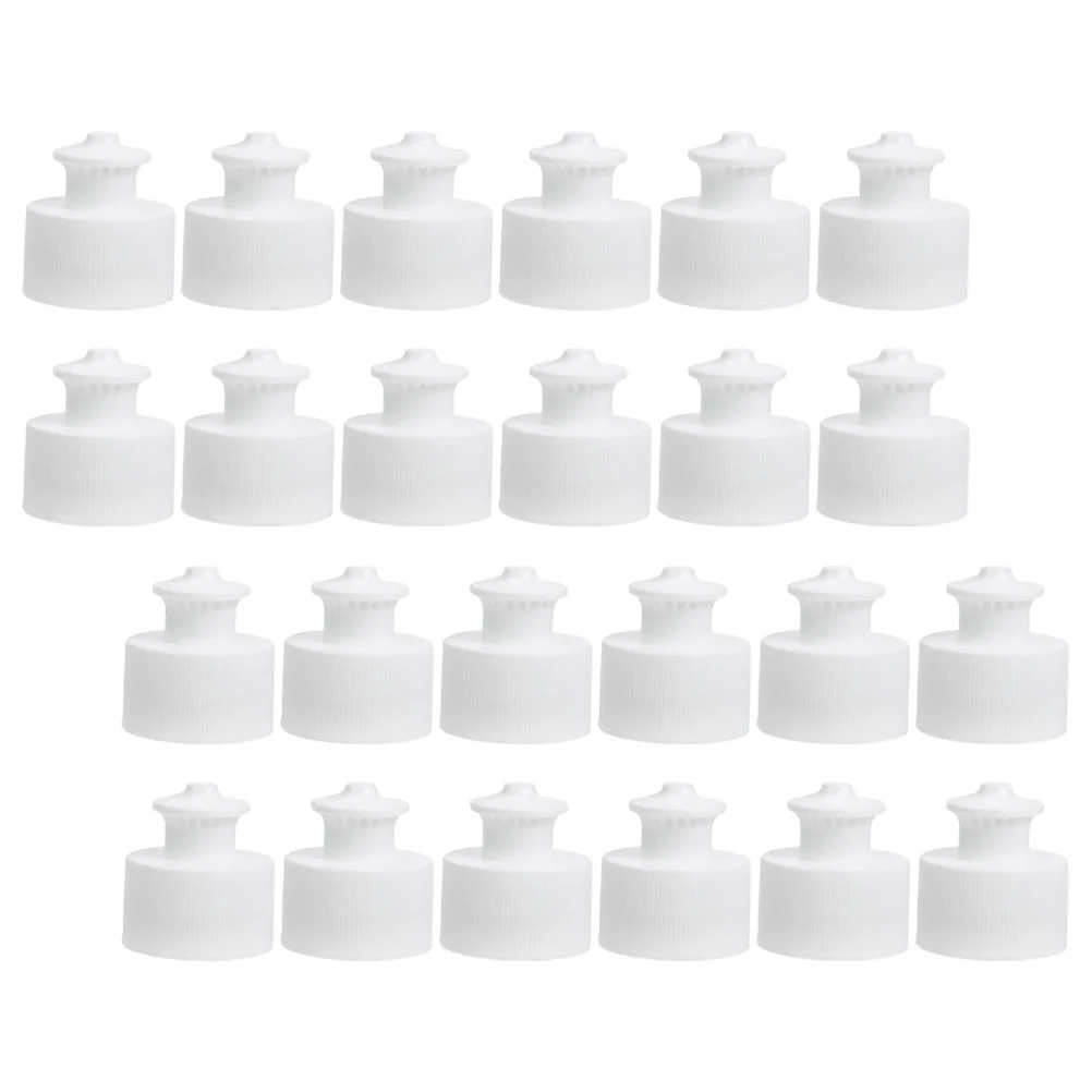 24Pcs Replaceable Bottle Caps Push Pull Replacement Bottle Caps Reusable Bottle Lid Push Pull Bottle Caps