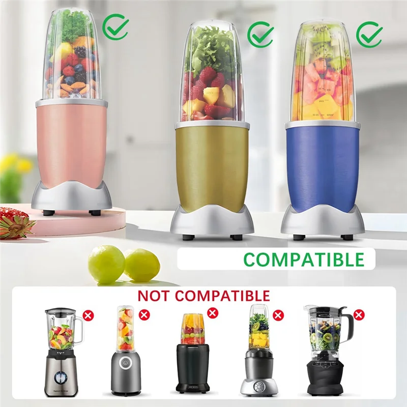 

KB-Blender Replacement Parts For Nutri Bullet 600W/900W Pro , 32Oz & 24Oz Cups With Replacement Extractor Blade