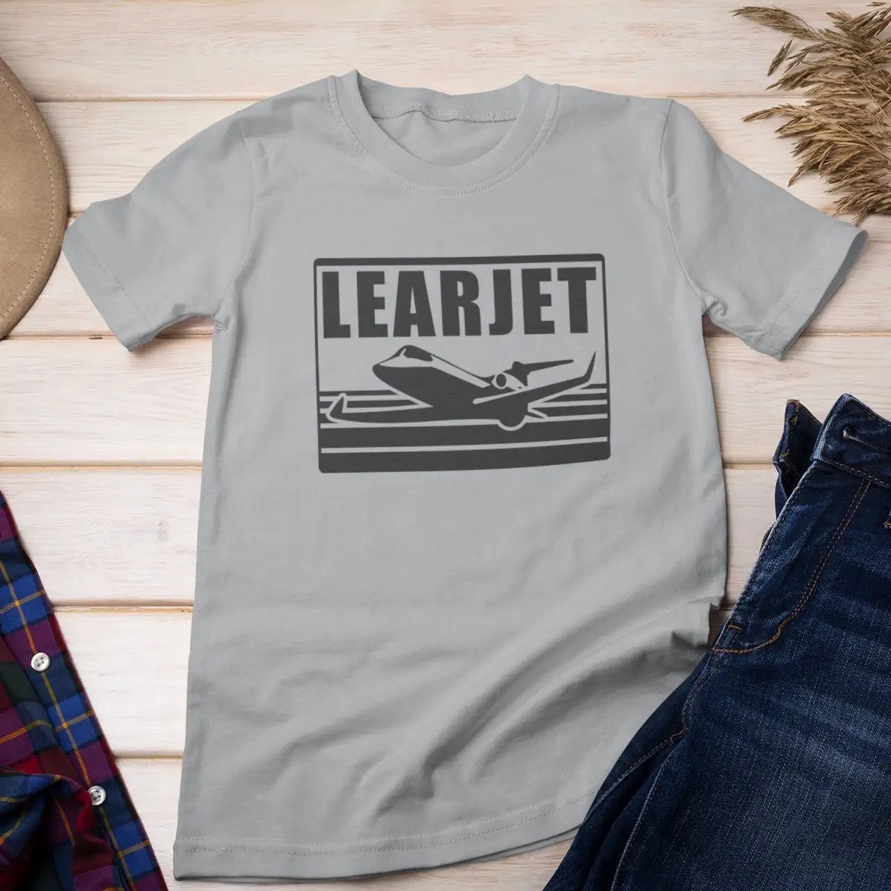 PiloT T Shirt Learjet Retro Aviation Logo