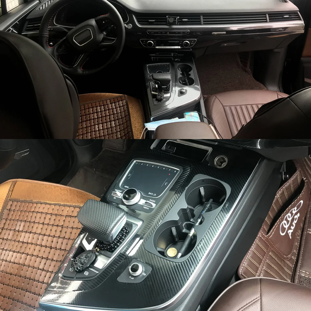 

Для Audi Q7 4M 2016-2019 автомобильный Стайлинг 3D/5D углеродное волокно салон автомобиля центральная консоль цветная молдинговая наклейка наклейки детали