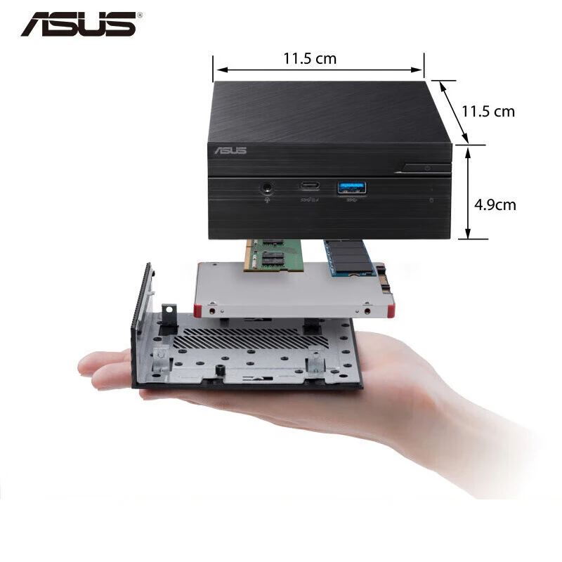 ASUS-PN41 Ultracompact Mini PC, Windows 11, Gen Intel Celeron ou CPU Pentium, WiFi 6, Bluetooth 5.0, 2.5Gbps LAN, Windows 11